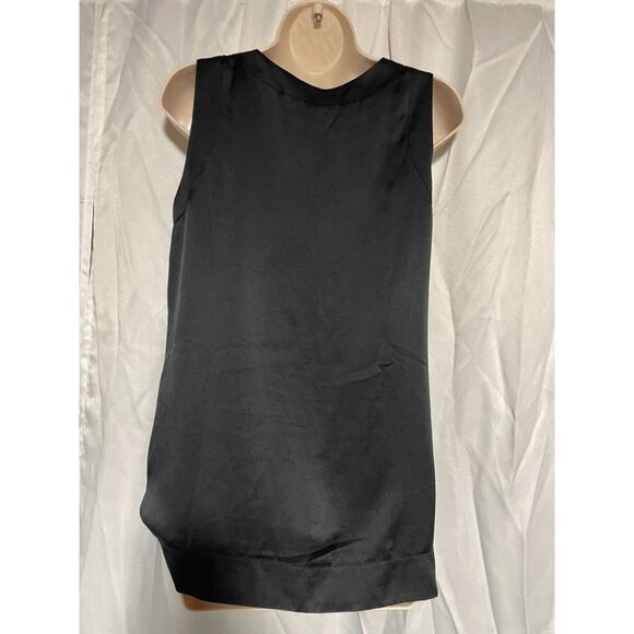 Emma Black Fab SILK blouse with tab tie  size 8 - Picture 3 of 6